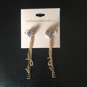 New Catherine M Hearts & LOVE Dangle earrings